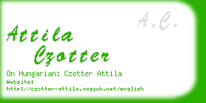 attila czotter business card